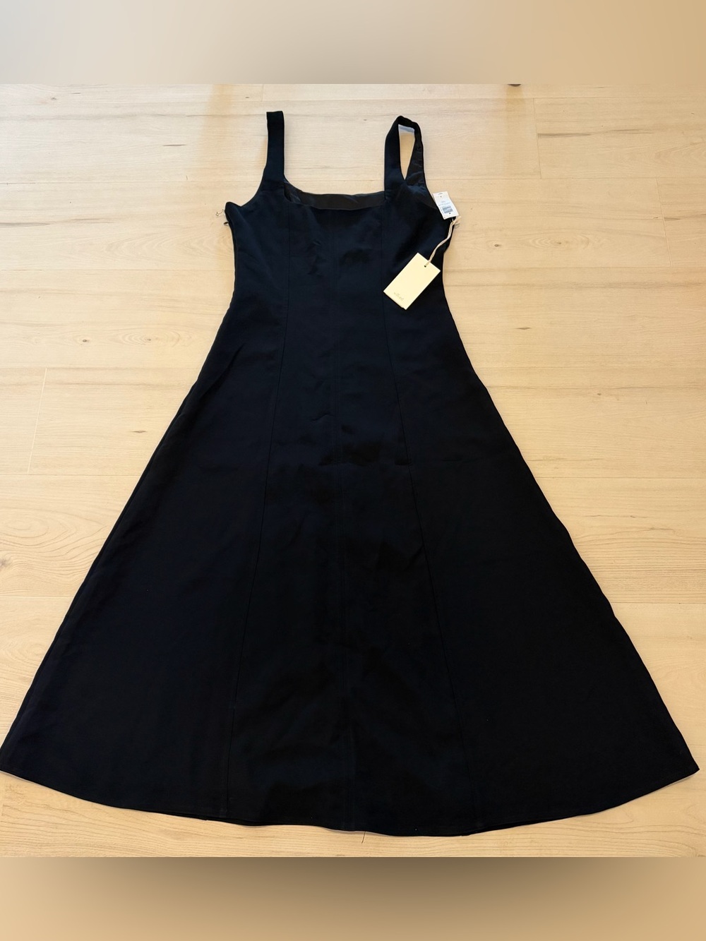 Wilfred Black Midi Dress with Square Neck - Picture 6 of 7